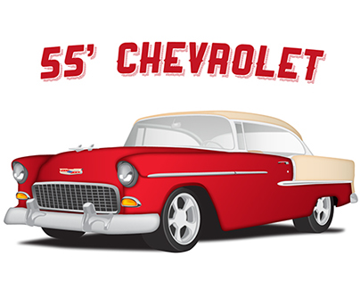 55 Chevy Vector Drawing