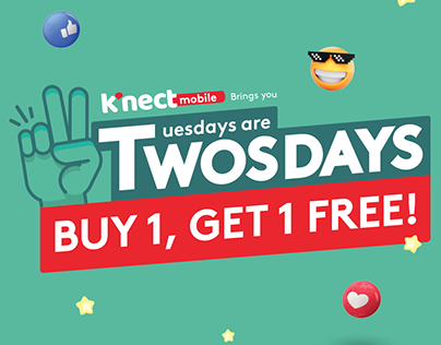 Retail: k'nect mobile: Tuesdays are TwosDays