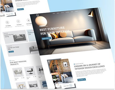 Furniture And Interior Website Template Design