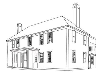 Pen Tool House Drawing