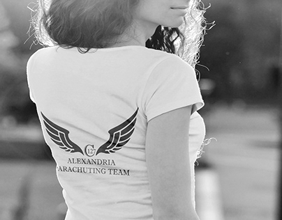 Parachuting team t-shirt design