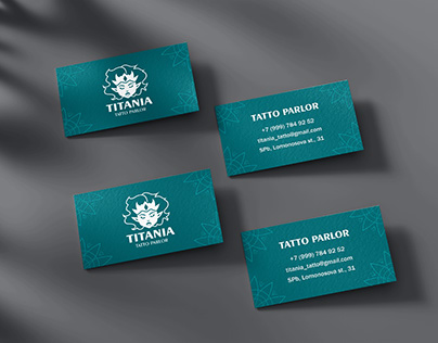 Titania Tatto Parlor Business Card