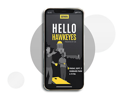 University of Iowa Hello Hawkeyes Social Media Posts