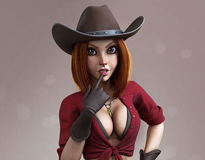 Project thumbnail - Cow Girl 3D Character