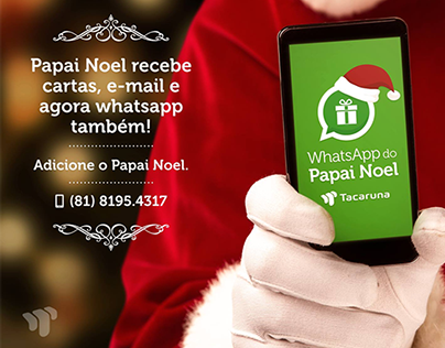 Whatsapp do Papai Noel - Shopping Tacaruna