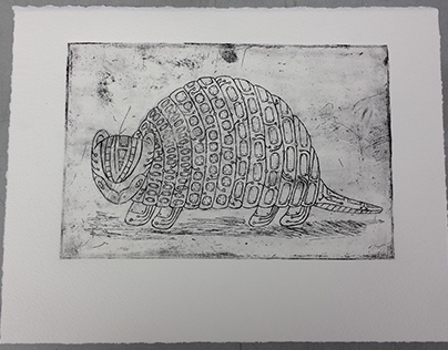Armadillo Copperplate Etching