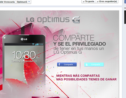 App Optimus G (LG) - Facebook