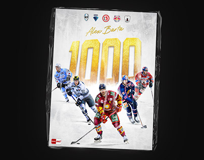 Alex Barta 1000th DEL Game Milestone Poster