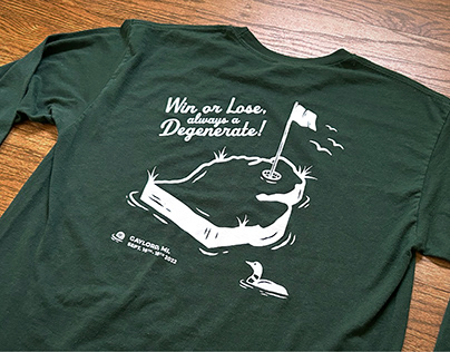 Degenerate Classic Golf T-Shirt Design