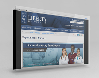 Liberty University Department of Nursing Web Banners