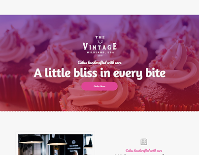 Pastry Shop Landing Page Design with WordPress Website