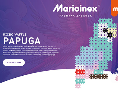 Marioinex MicroWaffle Parrot - Landing | product design
