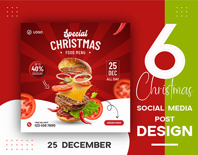 6 best Christmas social media post design