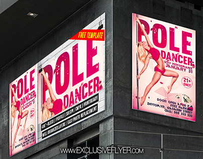 Pole Dancer Party – Free Flyer Template