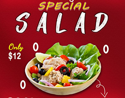 Salad Flavor Flyer Template Design