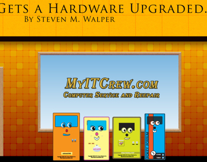 Children's book "Andrew Gets a Hardware Upgrade."