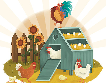 A day in the henhouse | CHILDREN'S ILLUSTRATION
