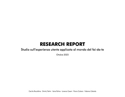 UX RESEARCH | Report Bricolage