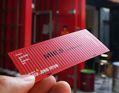 MIES container name card design