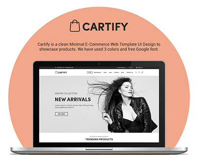 Cartify - eCommerce Web Template UI Design - Homepage