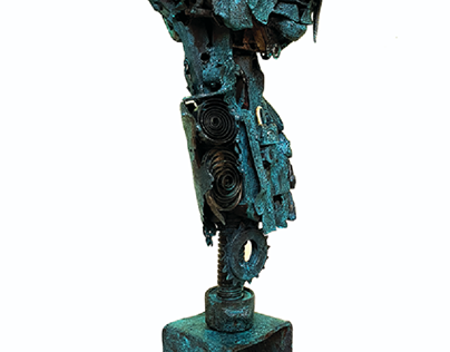 Title- Whistling man ( welded iron scrap)