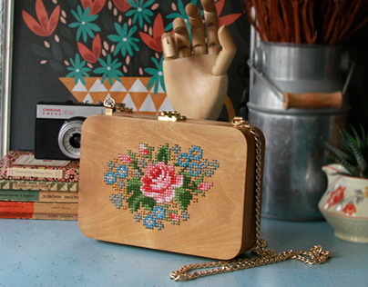 Wooden Embroidery Purse