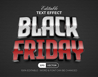 3D Text Effect Black Friday Style