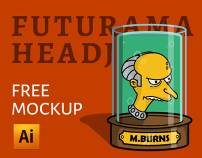 Futurama headjar (free AI mockup)