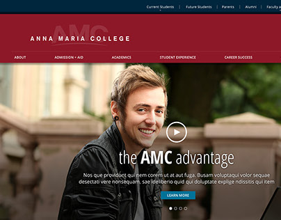 Anna Maria College : website design