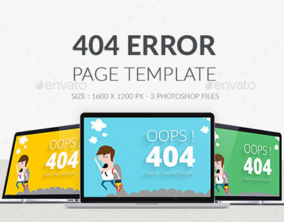 404 Error Page PSD
