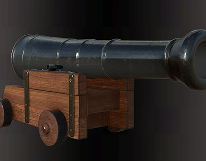 Cannon modelling and texturing