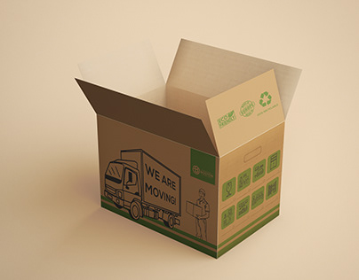 We Are Moving Box Design | Kraft Packaging Design