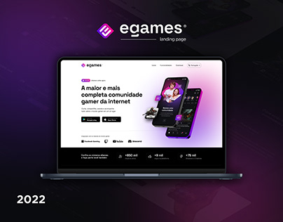 eGames - Landing Page UI/UX