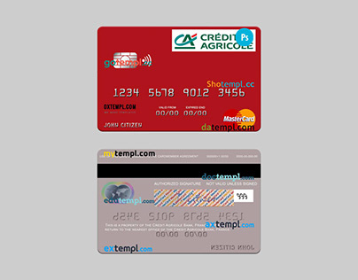 France Credit Agricole Bank mastercard