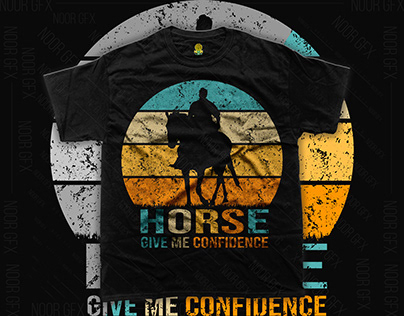 Horse retro Vintage t-shirt design