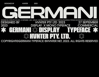 GERMANI Typeface (hvnter.net)