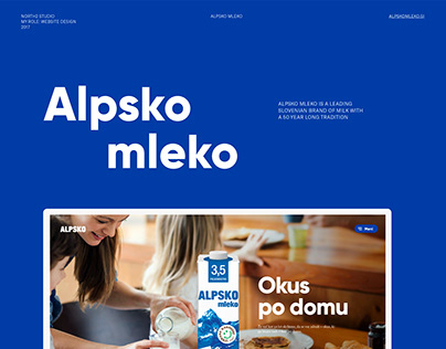 Alpsko Mleko website design