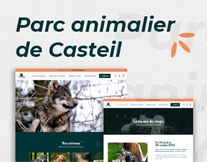 Charte graphique & web design - Parc animalier Casteil