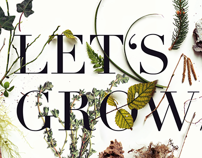 Let's grow // Botanical poster