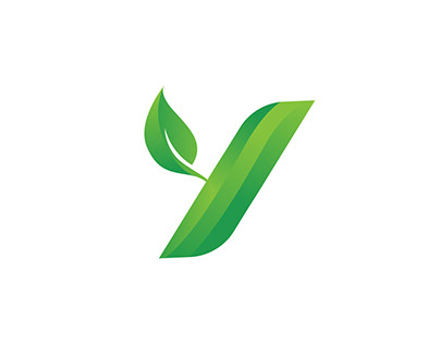 Letter Y + Leaf Logo .