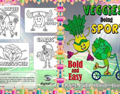 Veggies Doing Sport - Coloring book