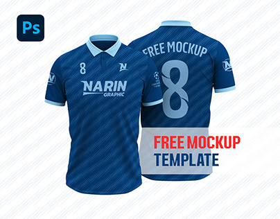 FREE Soccer Jersey Polo Shirt Mockup Template