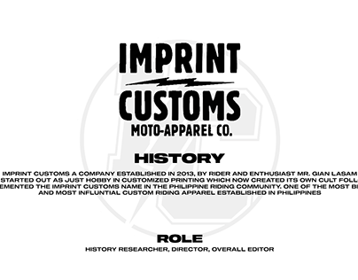 IMPRINT CUSTOMS | History AVP