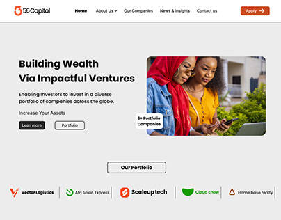 56 Capital Landing Page (Private Equity company)