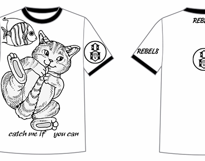 Rebel8-T-shirt design,illustration