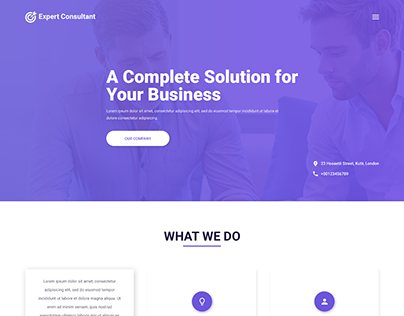 Expert Consultant – PSD Template