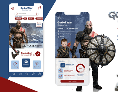 God of war ui design mobile