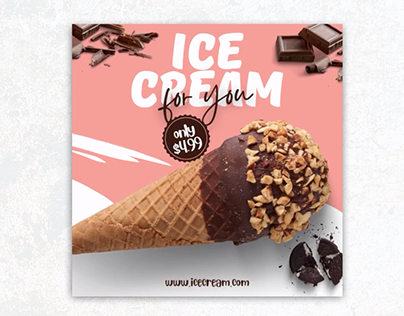Ice Cream Ads Post | Social Media Post | Animated Ads