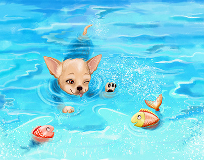 Pływajacy chihuahua/ Swimming chihuahua