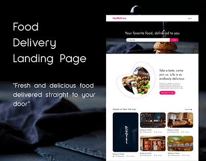 Food Delivery landing page design